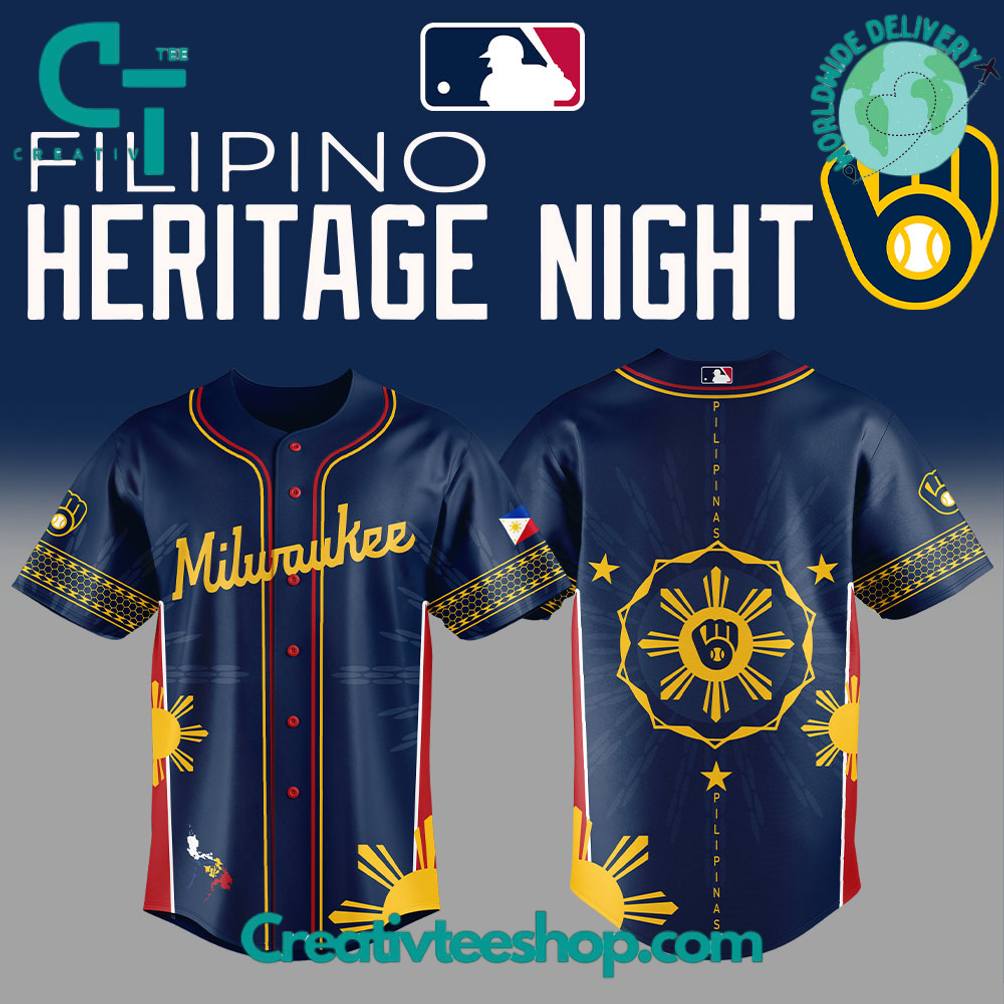 Milwaukee Brewers Filipino Heritage Night Special Baseball Jersey