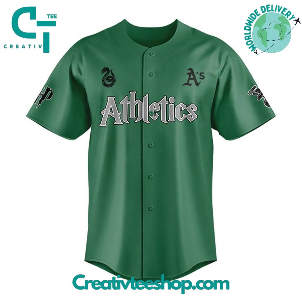Oakland Athletics x Harry Potter Slytherin House Limited Edition Baseball Jersey