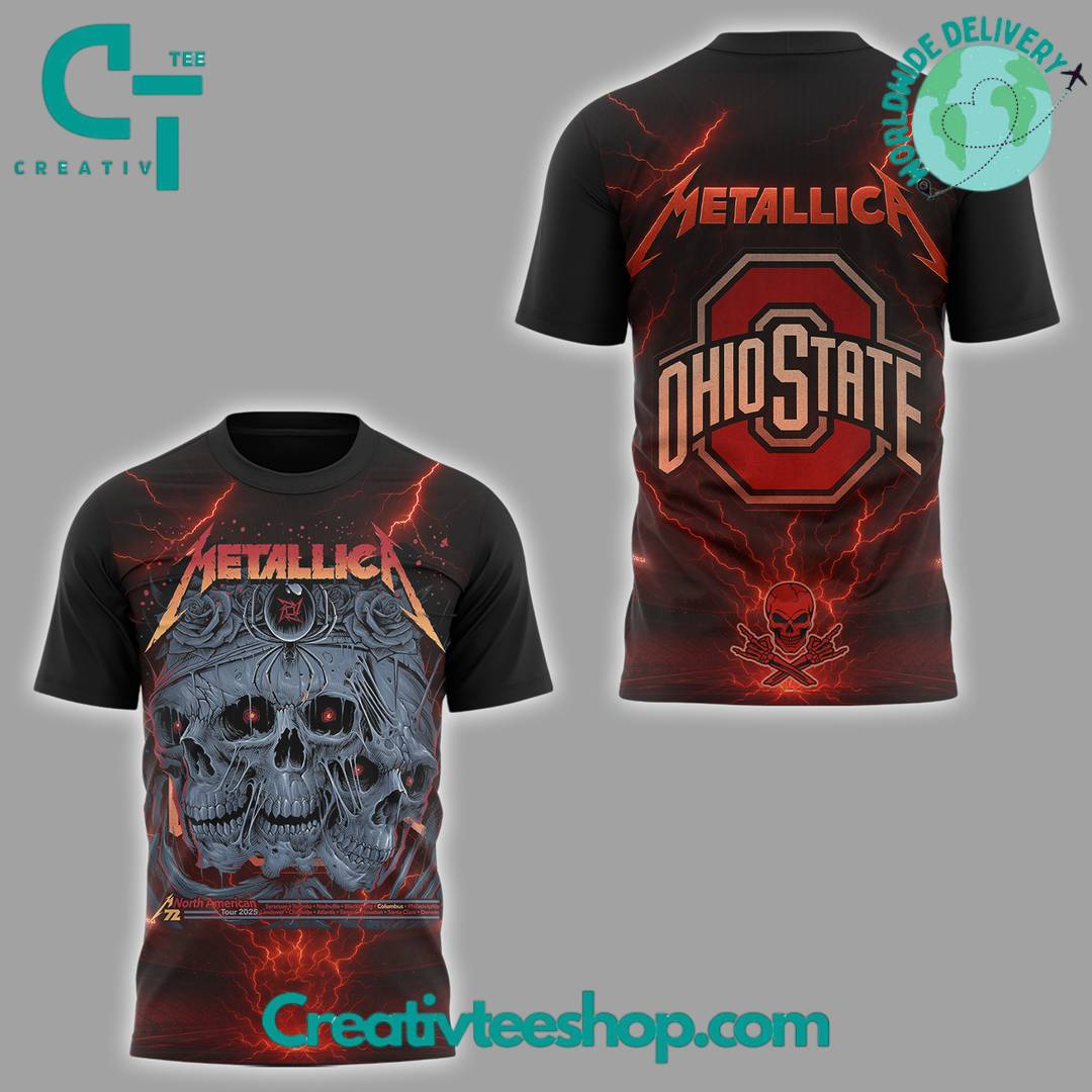 Ohio State Buckeyes x Metallica Music Concert Sonic Temple Special Tee