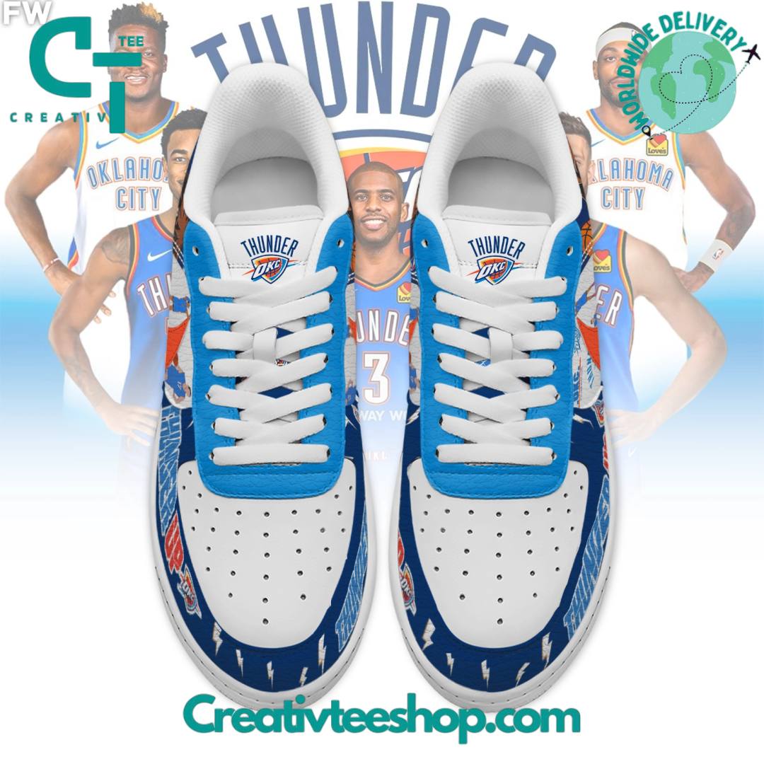 Oklahoma City Thunder NBA “Thunder Up” Limited Edition Air Force 1 Sneaker