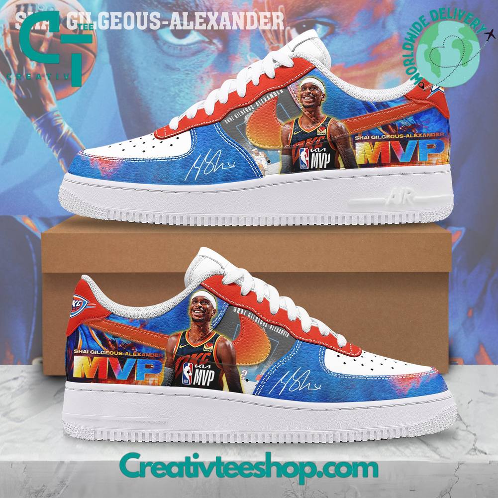 Oklahoma City Thunder Shai Gilgeous-Alexander MVP NBA Special Air Force 1 Sneaker