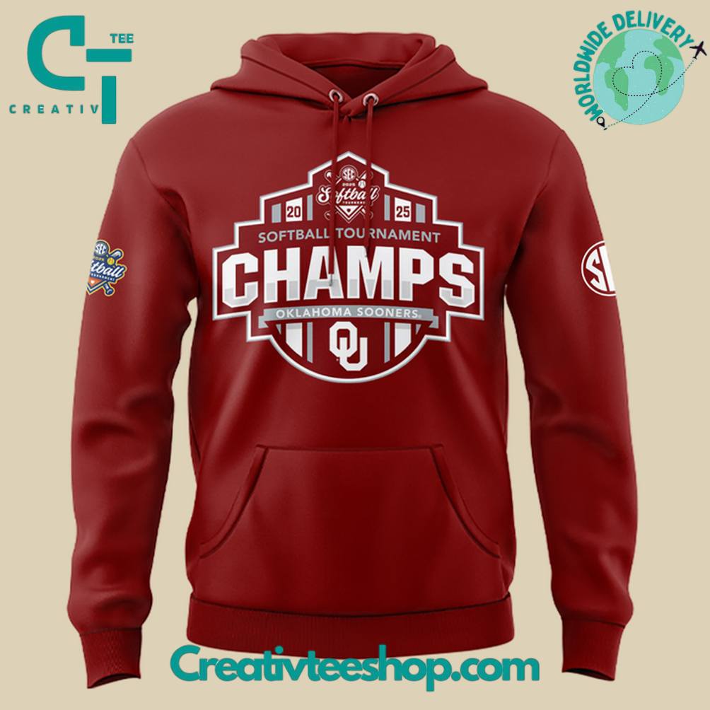 Oklahoma Sooners 2025 SEC Softball Conference Tournament Champions Hoodie