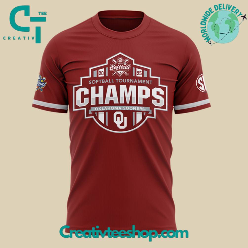 Oklahoma Sooners 2025 SEC Softball Conference Tournament Champions Tee