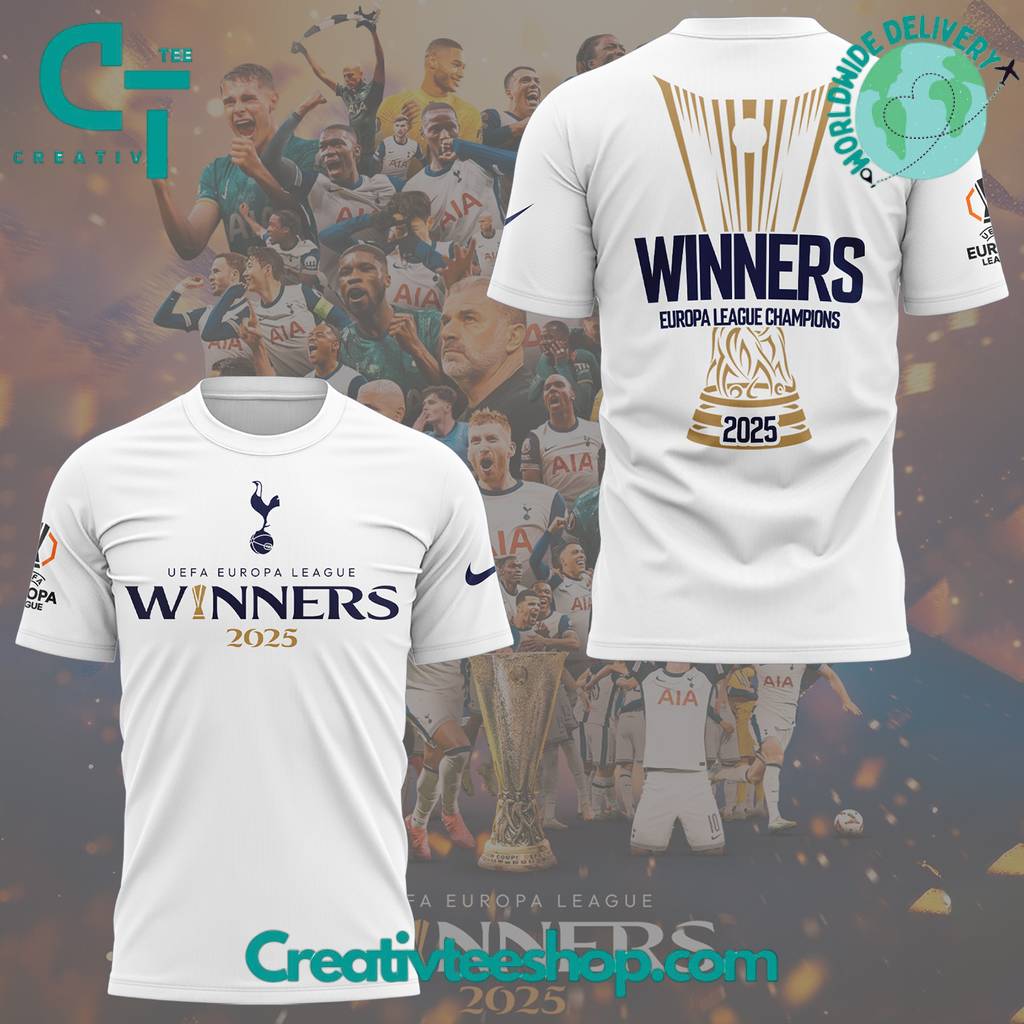 Tottenham Hotspur UEFA Europa League Champions 2025 Special Tee