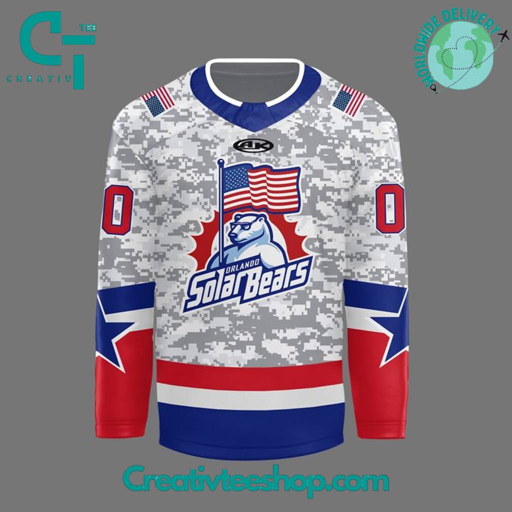 Orlando Solar Bears Happy Memorial Day 2025 Personalized Hockey Jersey