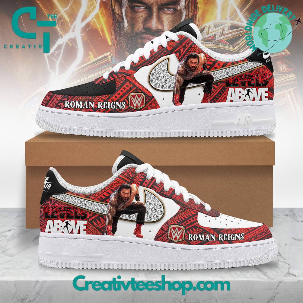 Roman Reigns WWE Level Above Air Force 1 Sneaker