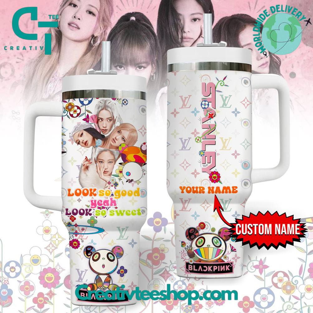 Blackpink x LV Personalized Tumbler 40oz with Handle