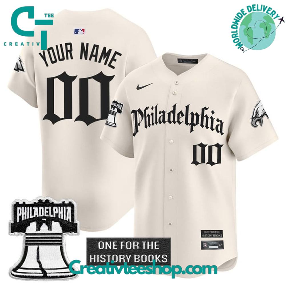 Philadelphia Eagles “Retro Newspaper Edition” Personalized Baseball Jersey