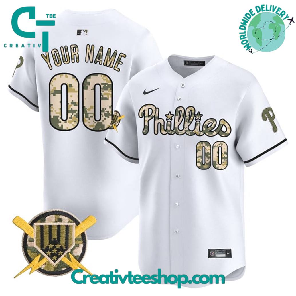 Philadelphia Phillies Armed Forces Day Personalized Baseball Jersey