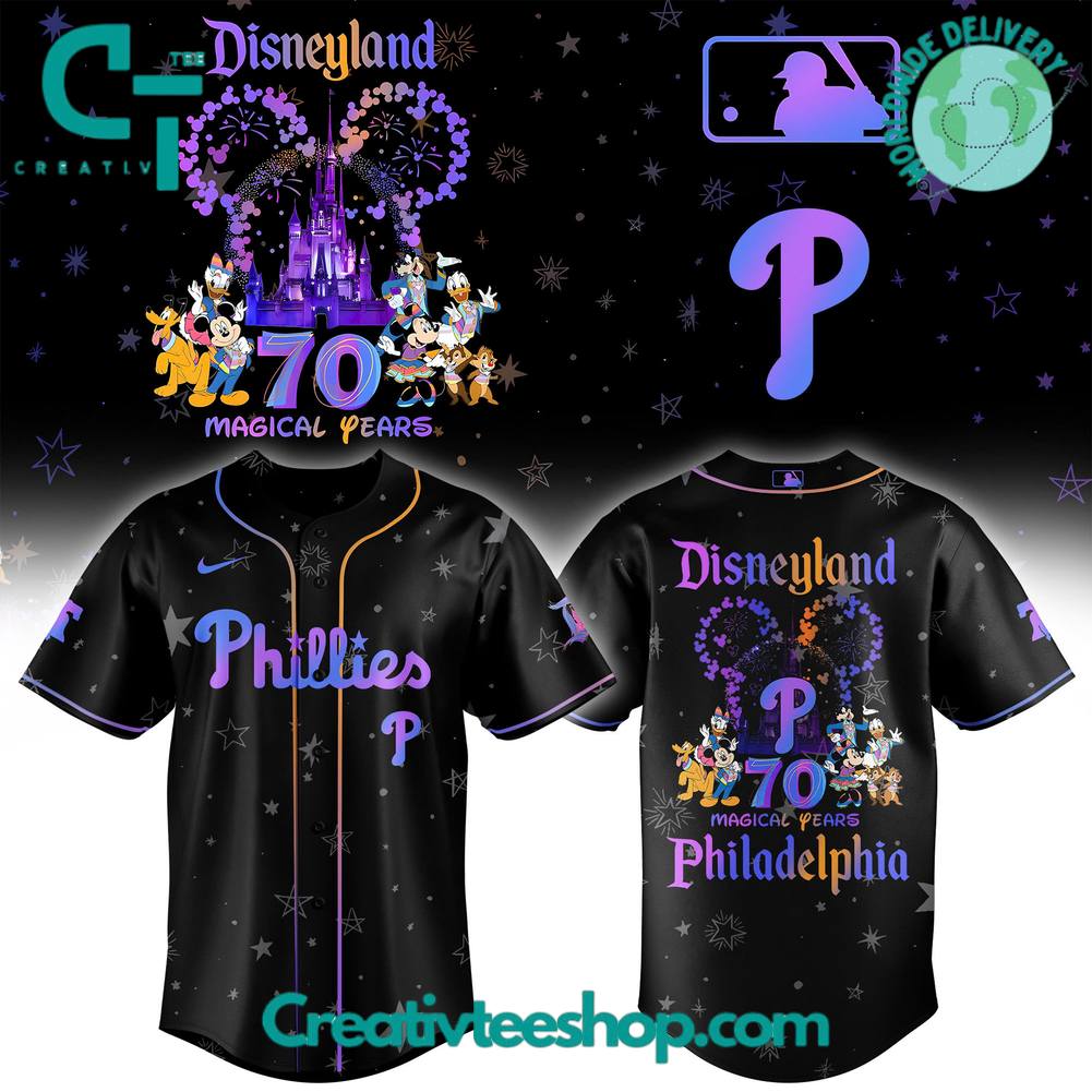 Philadelphia Phillies x Disneyland 70th Anniversary Special Edition Baseball Jersey