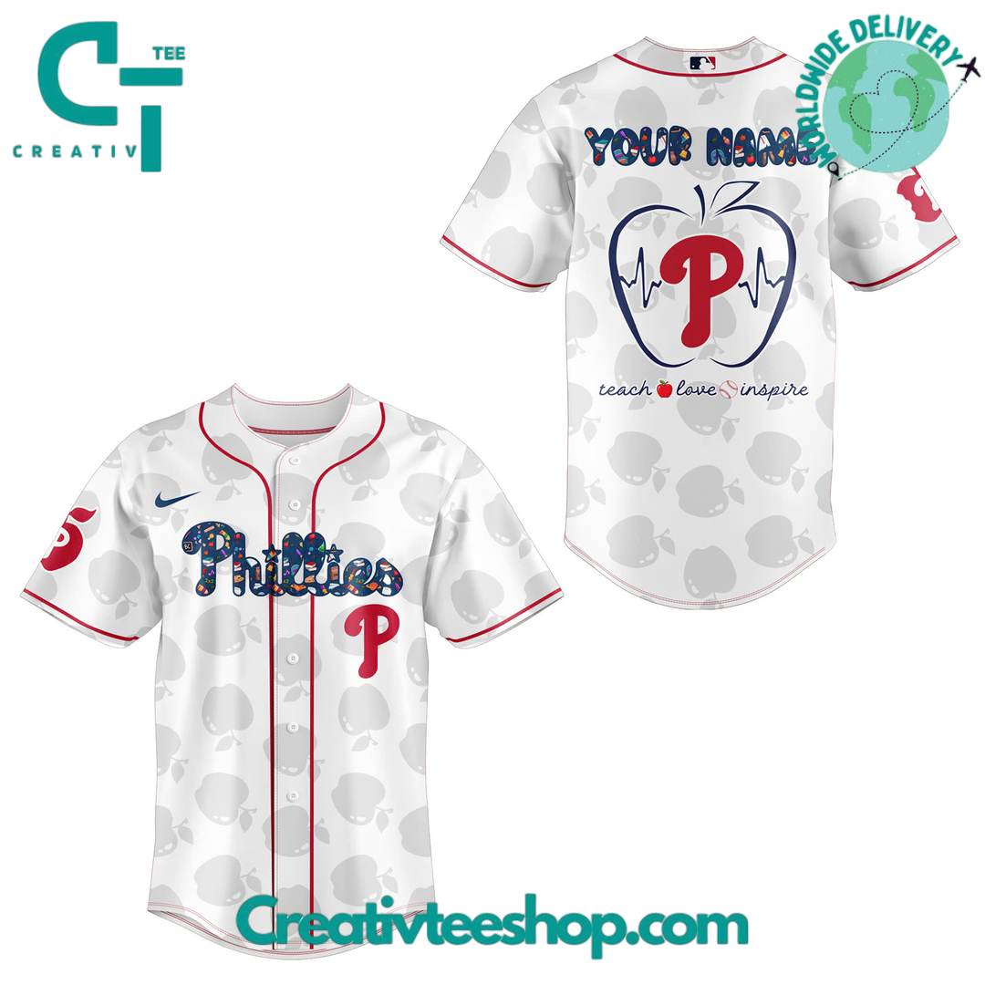 Philadelphia Phillies x Teacher Appreciation Personalized Baseball Jersey