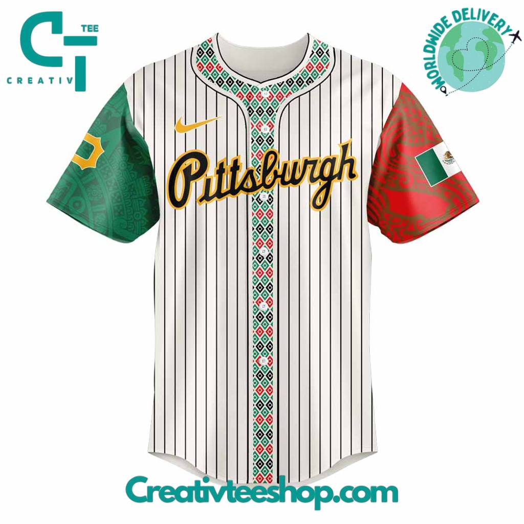 Pittsburgh Pirates Mexican Heritage Night Striped Baseball Jersey
