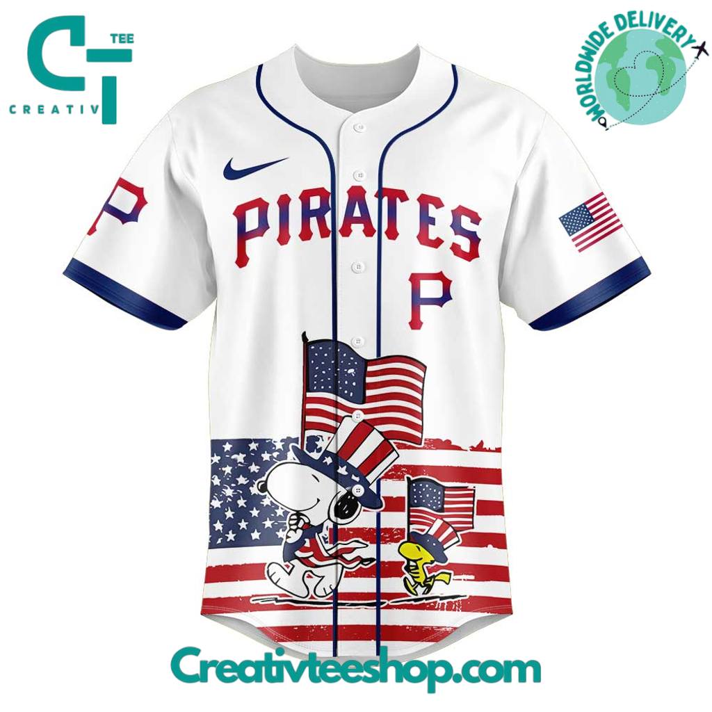 Pittsburgh Pirates x Snoopy 4th Of July Limited Edition Baseball Jersey