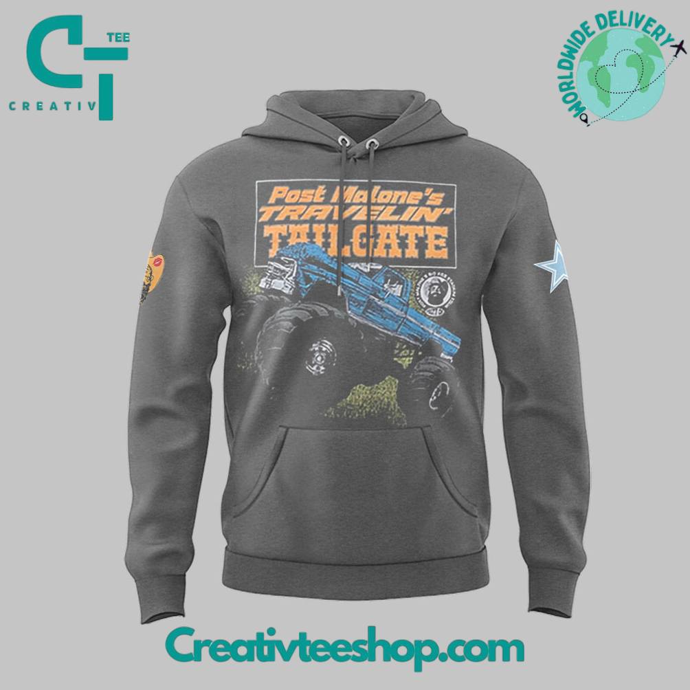 Post Malone “Travelin Tailgate” Special Grey Hoodie