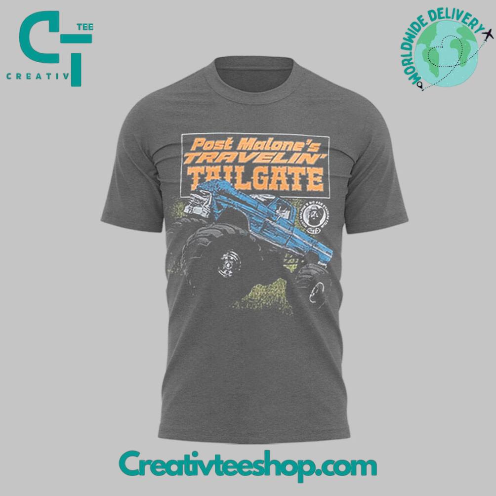 Post Malone “Travelin Tailgate” Special Grey Tee