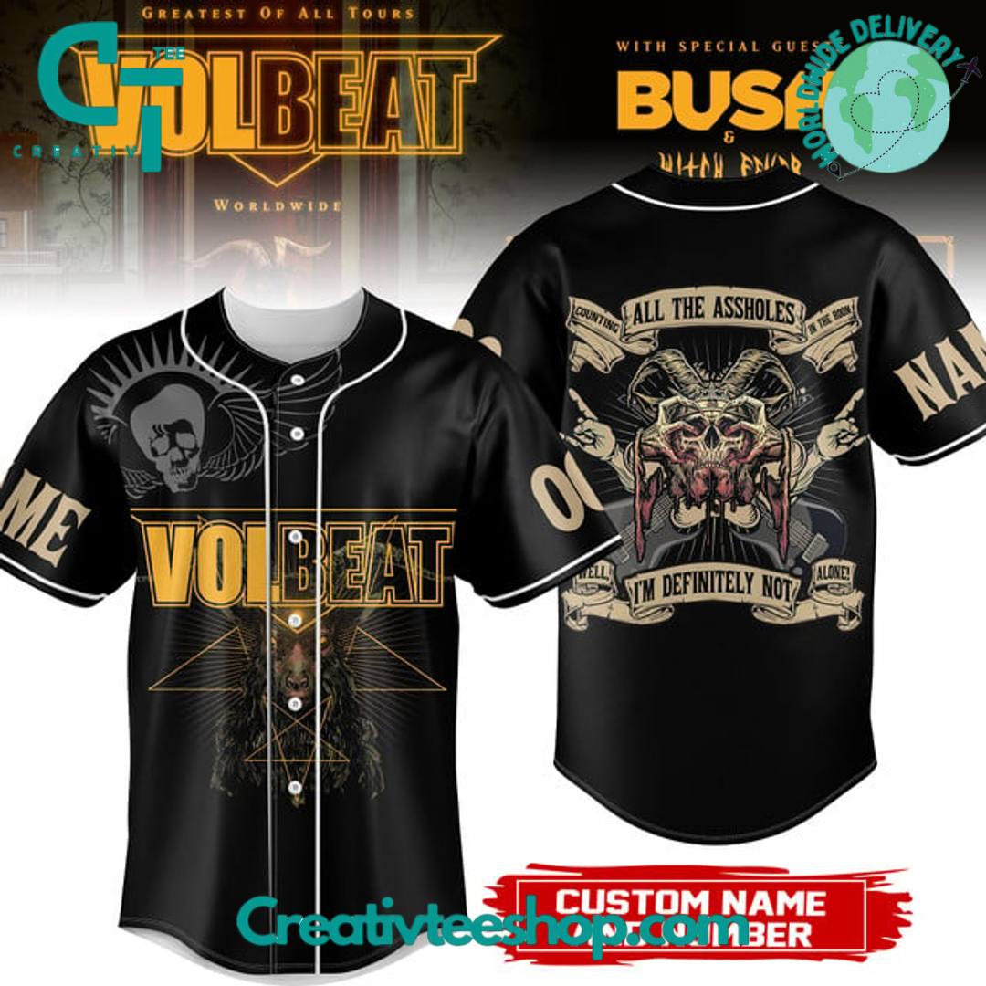 Volbeat “Greatest Of All Tours Worldwide” Personalized Baseball Jersey