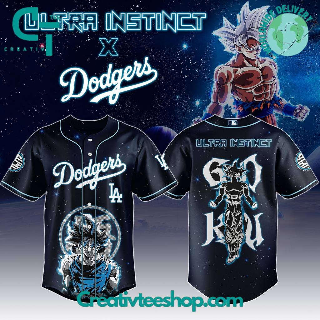 Los Angeles Dodgers x Goku Ultra Instinct Limited Edition Baseball Jersey