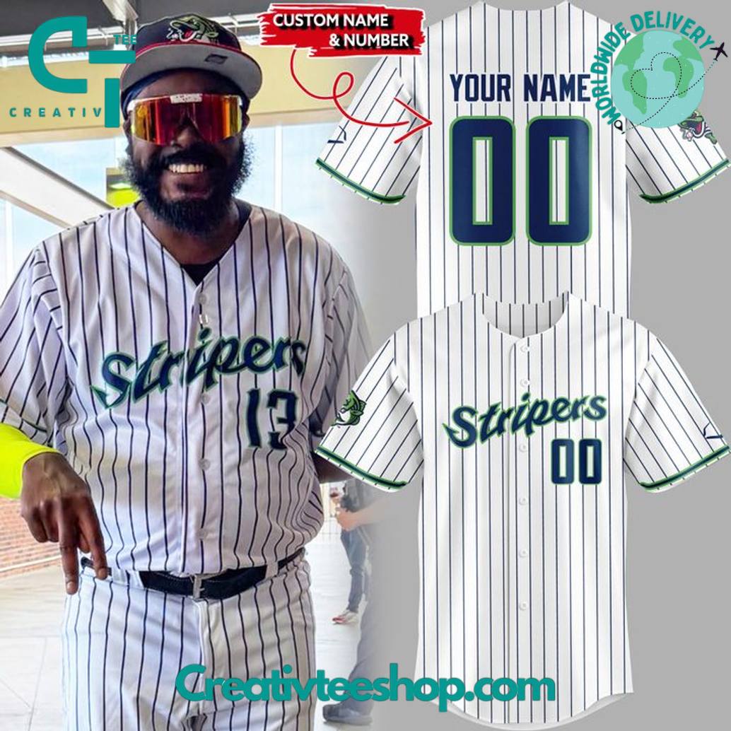 Gwinnett Stripers Special New Stripes Personalized Baseball Jersey
