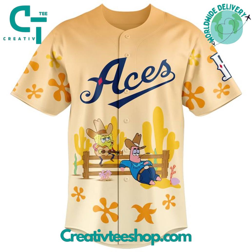 Reno Aces SpongeBob Night 2025 Personalized Baseball Jersey