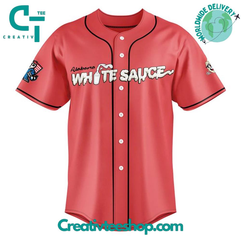 Rocket City Trash Pandas Alabama White Sauce Personalized Baseball Jersey