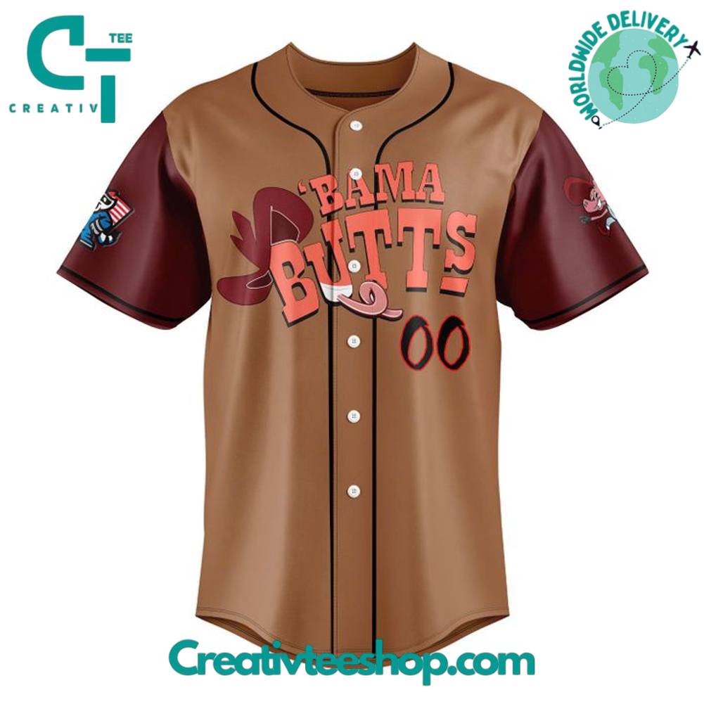 Rocket City Trash Pandas Bama Butts Limited Edition Baseball Jersey