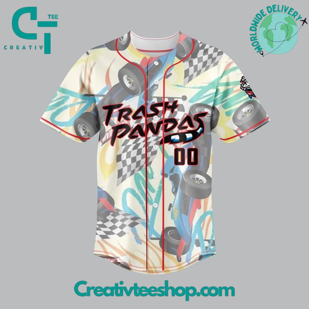 Rocket City Trash Pandas x Racing Night 2025 Custom Baseball Jersey