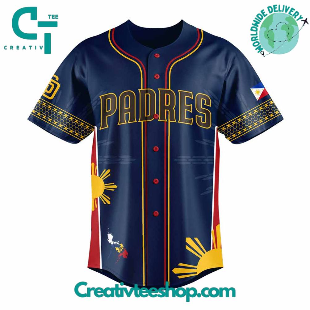 San Diego Padres Filipino Heritage Night 2025 Personalized Baseball Jersey