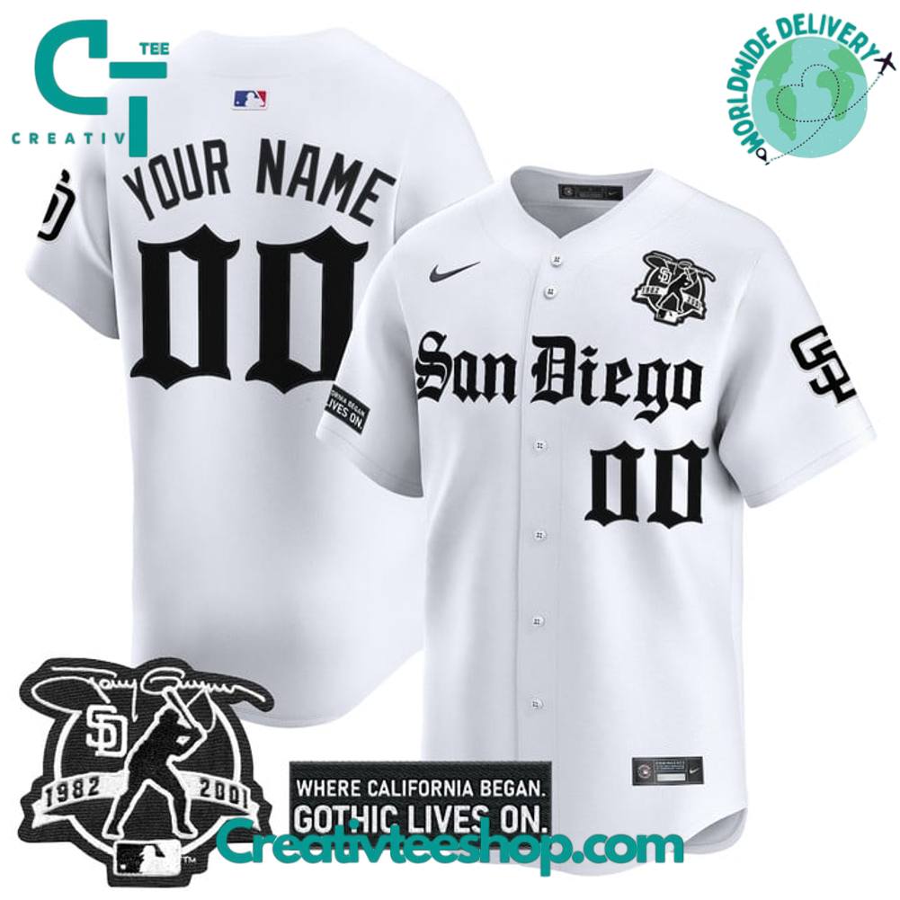 San Diego Padres ‘Gothic Edition’ Baseball Jersey