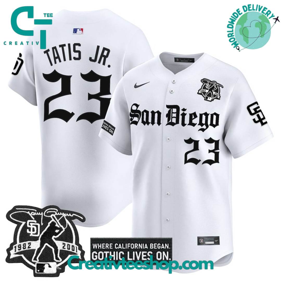 San Diego Padres Gothic Edition Personalized Baseball Jersey