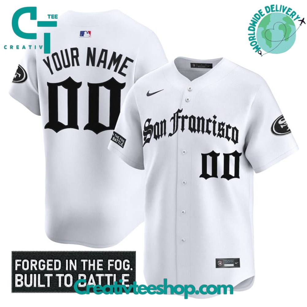 San Francisco 49ers ‘Gothic Fog Edition’ Personalized Baseball Jersey