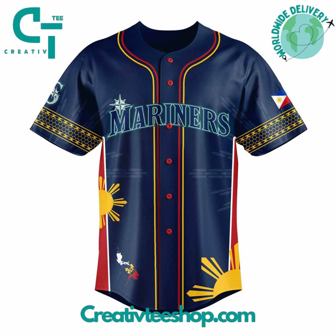 Seattle Mariners Filipino Heritage Night 2025 Personalized Baseball Jersey