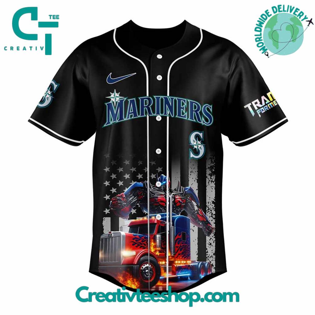 Seattle Mariners Transformers Optimus Prime Special Baseball Jersey