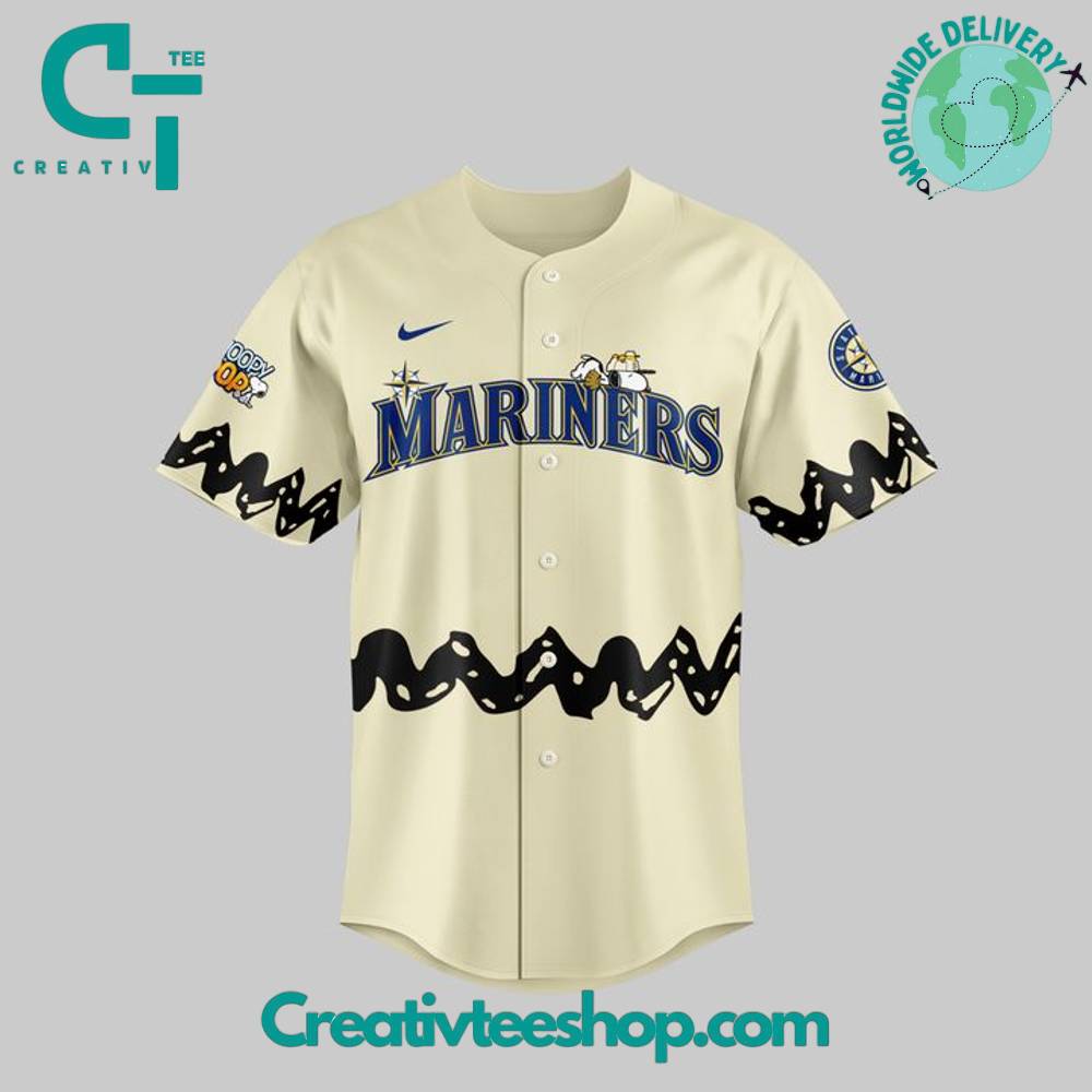 Seattle Mariners x Peanuts Night 2025 Special Baseball Jersey