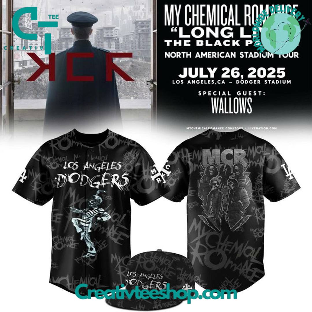 Los Angeles Dodgers x My Chemical Romance Concert Special Baseball Jesey