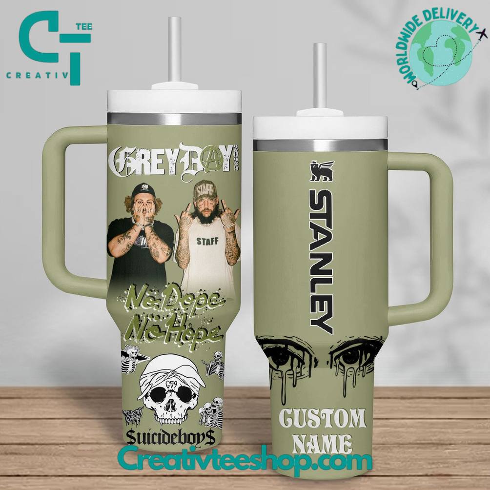 Suicideboys Grey Day “No Dope No Hope” Tumbler 40oz with Handle