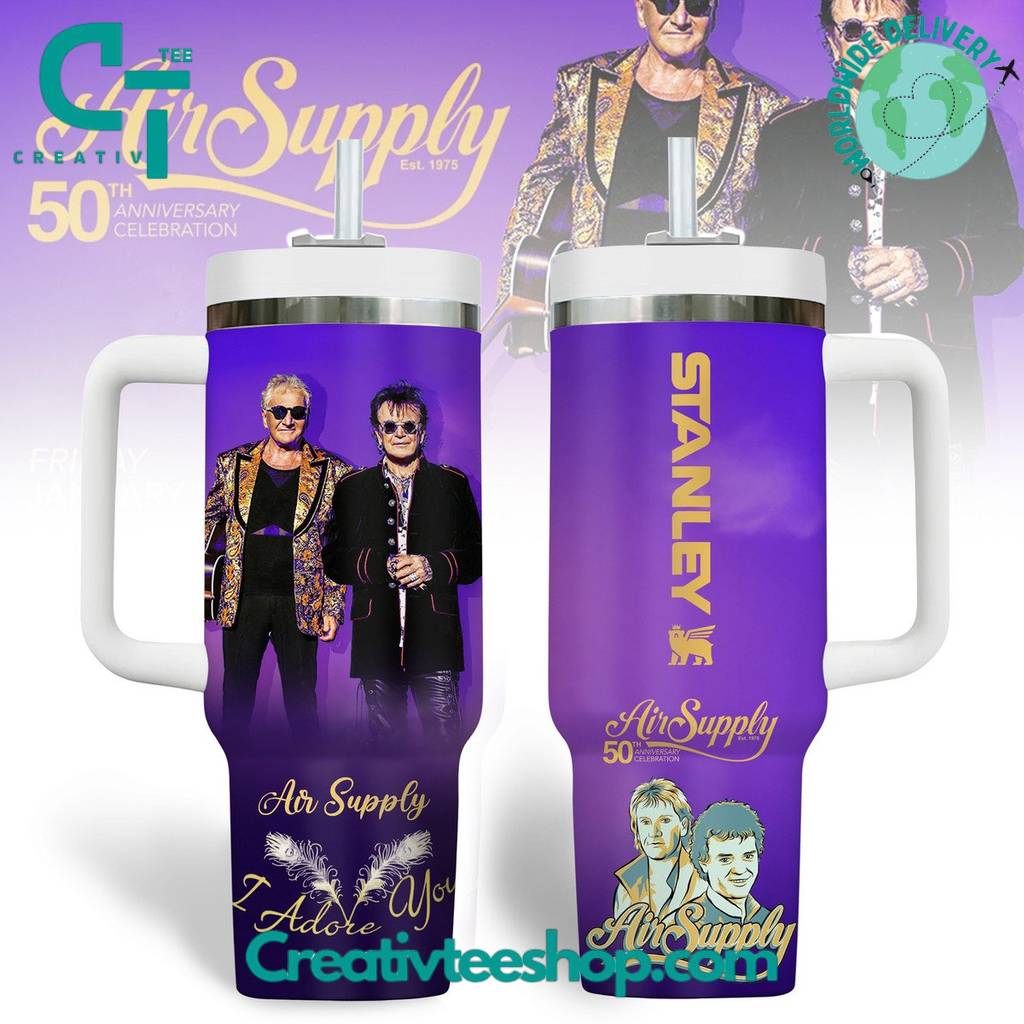 Air Supply 50th Anniversary Celebration Tumbler 40oz with Handle