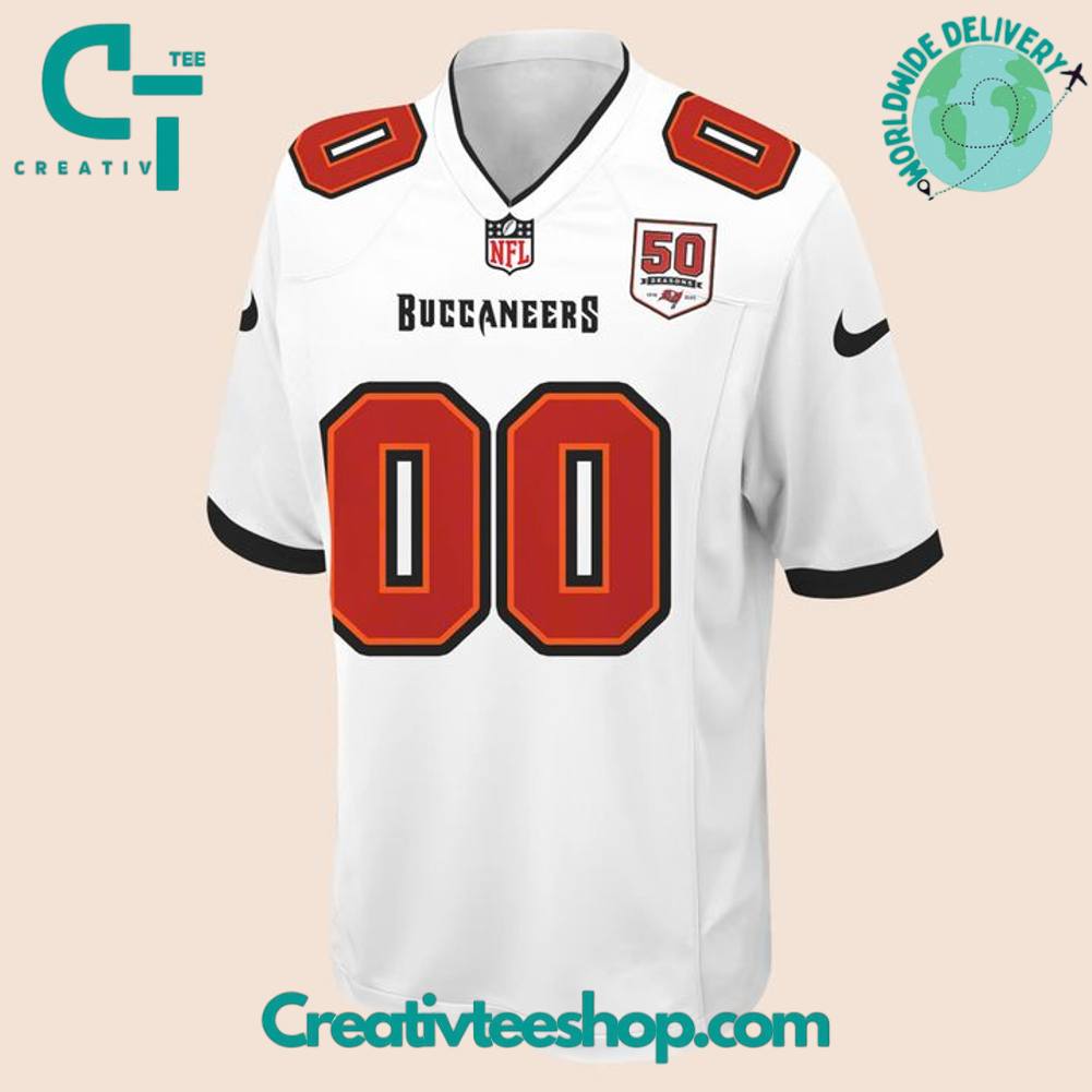 Tampa Bay Buccaneers Celebrate the legacy of 50 Seasons White Football Jersey