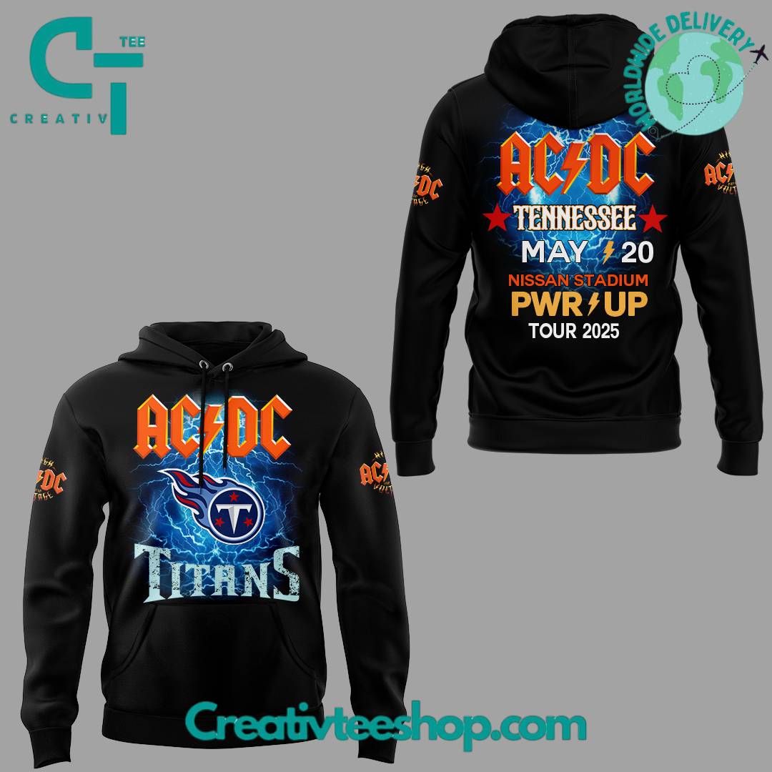 Tennessee Titans x ACDC Power Up Tour 2025 Special Hoodie