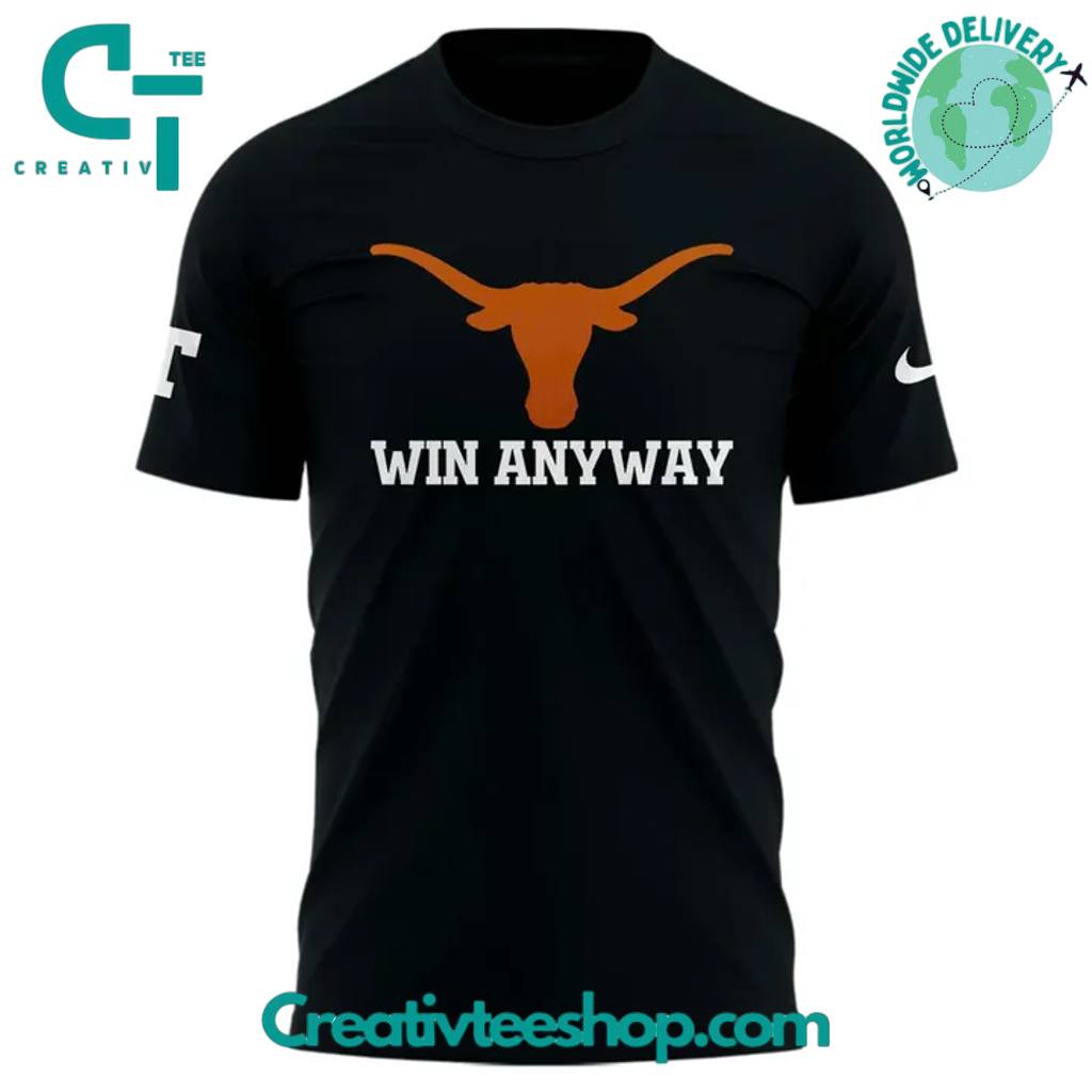 Texas Longhorns Baseball Win Any Way Special Black Tee