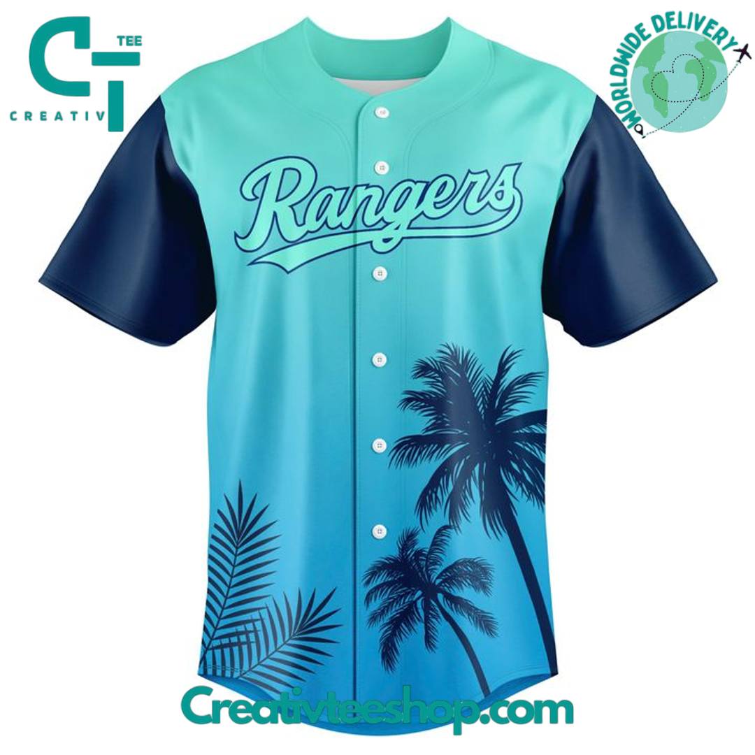 Texas Rangers Margaritaville Night Personalized Baseball Jersey