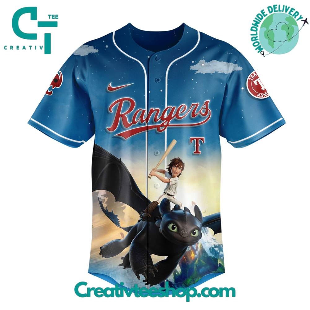 Texas Rangers x How To Train Your Dragon Limited Edition Baseball Jersey