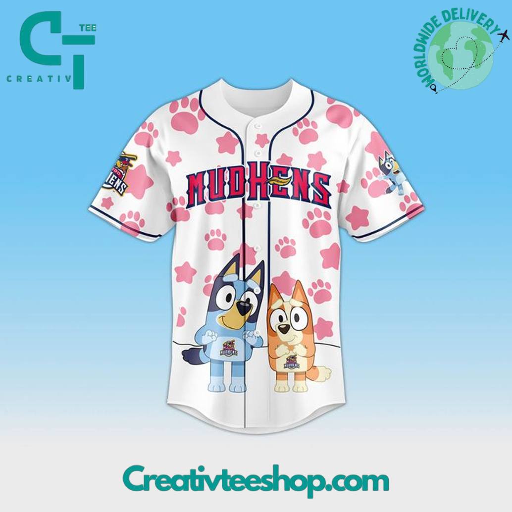 Toledo Mud Hens x Bluey Night 2025 Personalized Baseball Jersey