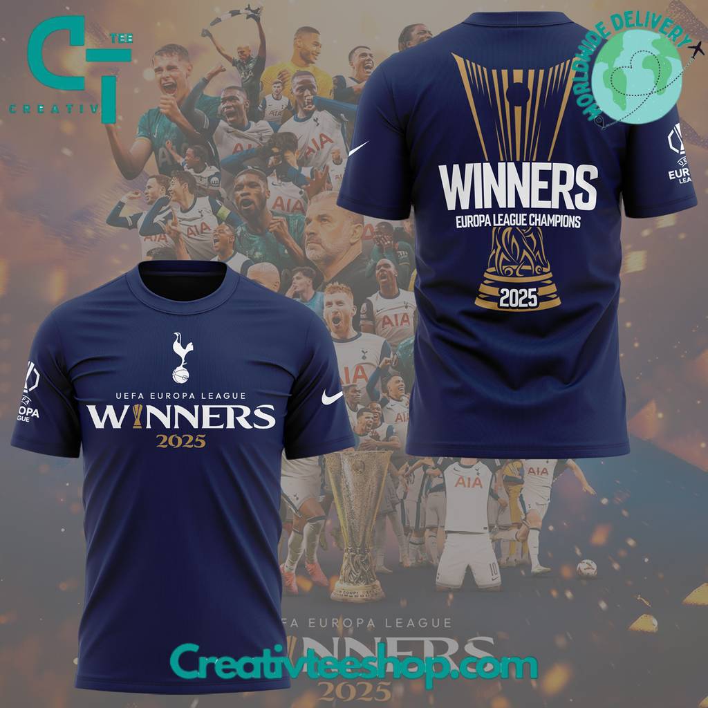Tottenham Hotspur UEFA Europa League Champions 2025 Special Tee