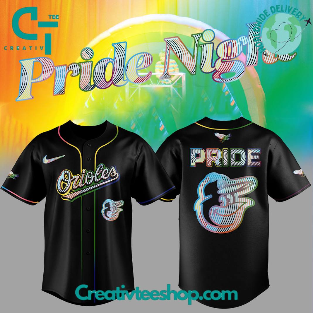 Baltimore Orioles Pride Night 2025 Special Black Baseball Jersey