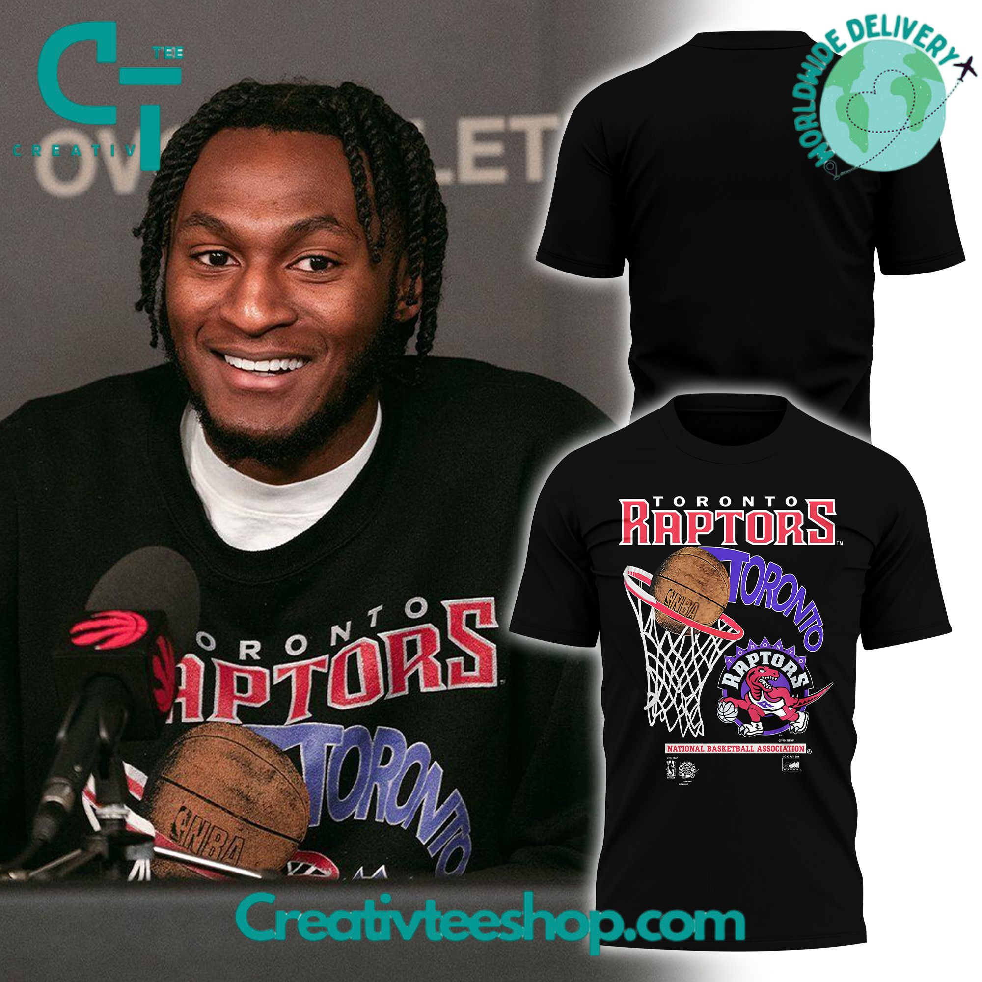 WAVES Canada 1994 TORONTO RAPTORS NBA Vintage Special Tee