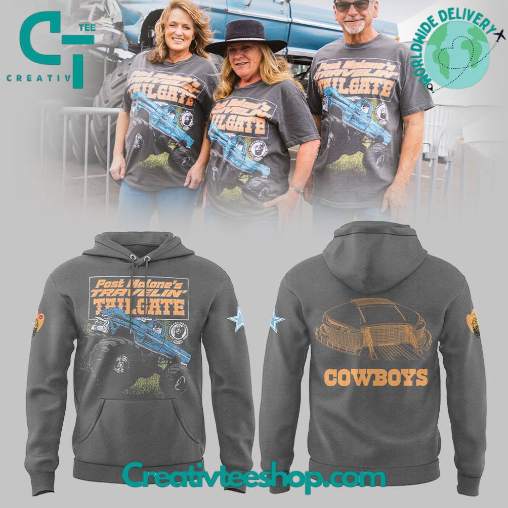 Post Malone “Travelin Tailgate” Special Grey Hoodie