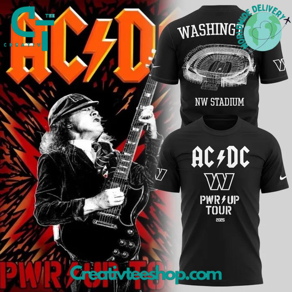 Washington Commanders x ACDC Power Up Tour 2025 Special Tee