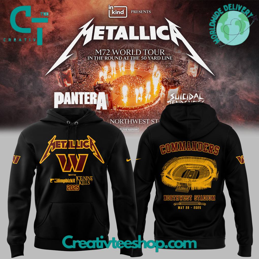 Washington Commanders x Metallica M-72 World Tour Special Hoodie