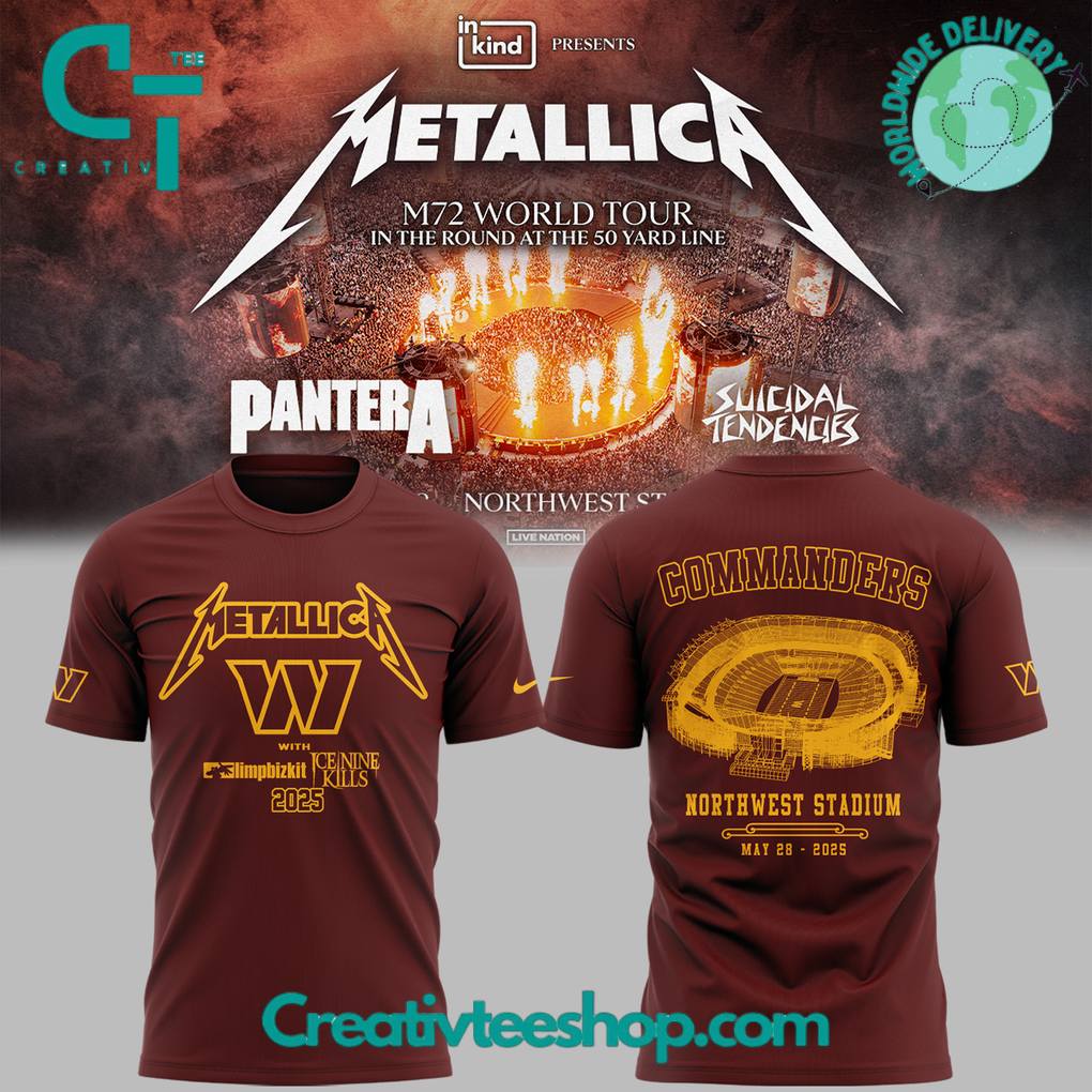 Washington Commanders x Metallica M-72 World Tour Special Tee