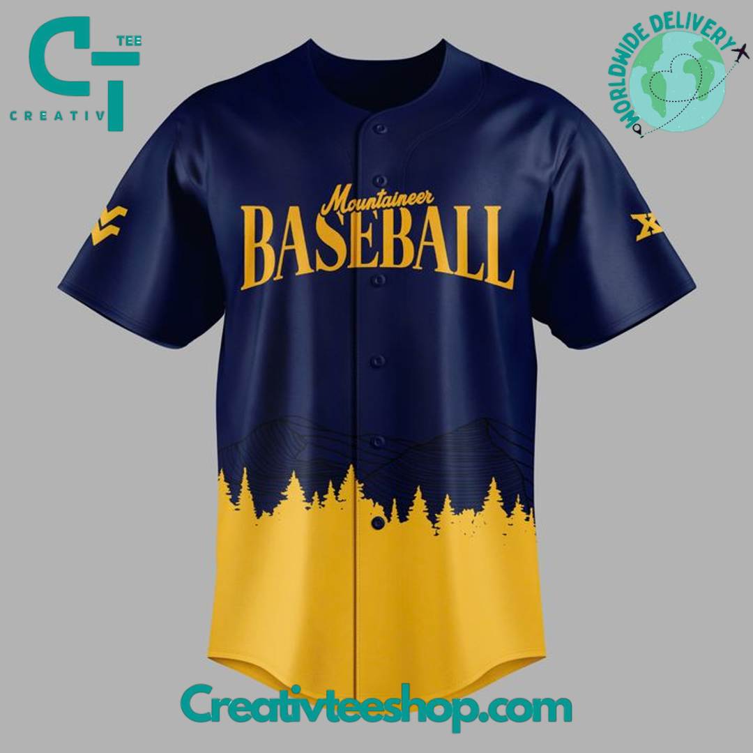 West Virginia Mountaineers Big 12 Regular Season Champions Baseball Jersey